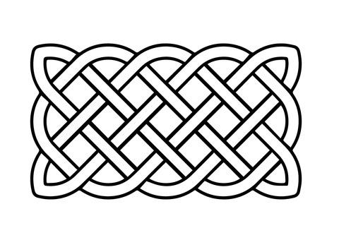 Celtic Basic Rectangular Knot Coloring Page